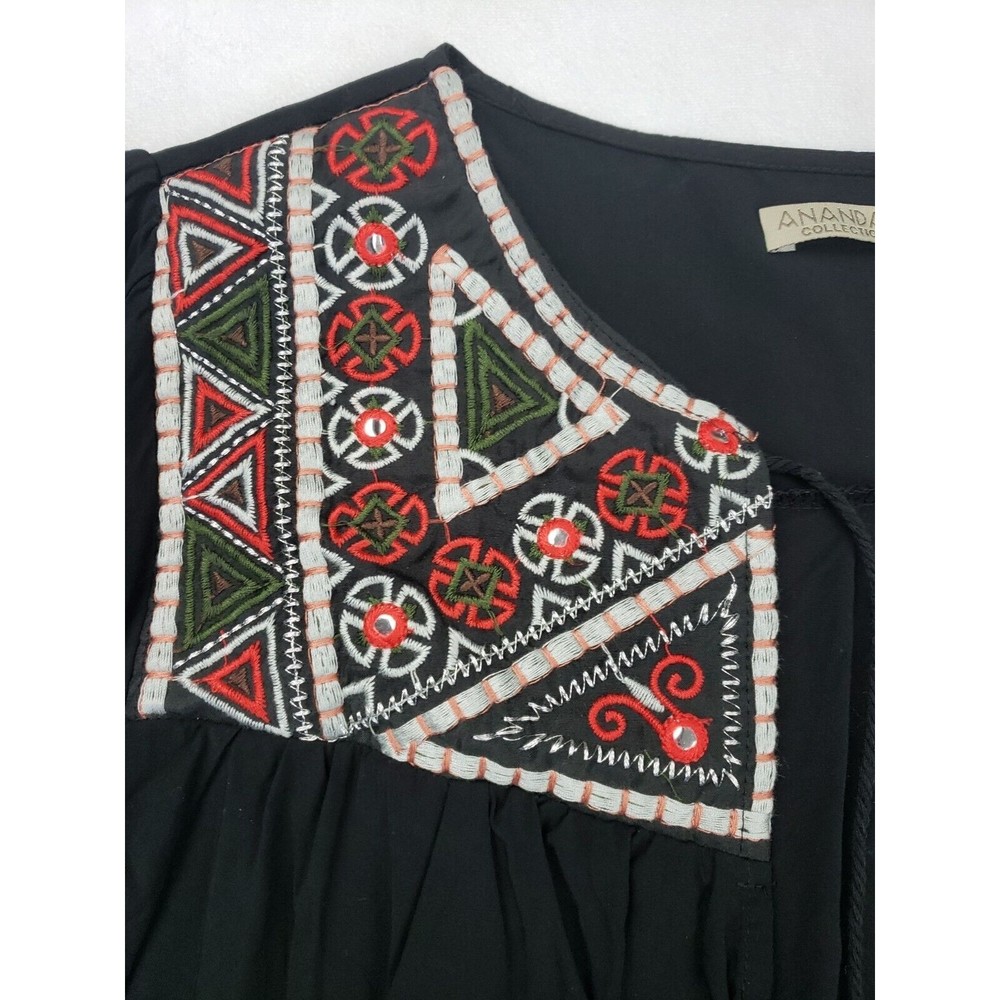 Anandas Collection - Open Front Boho Peasant Embr… - image 4